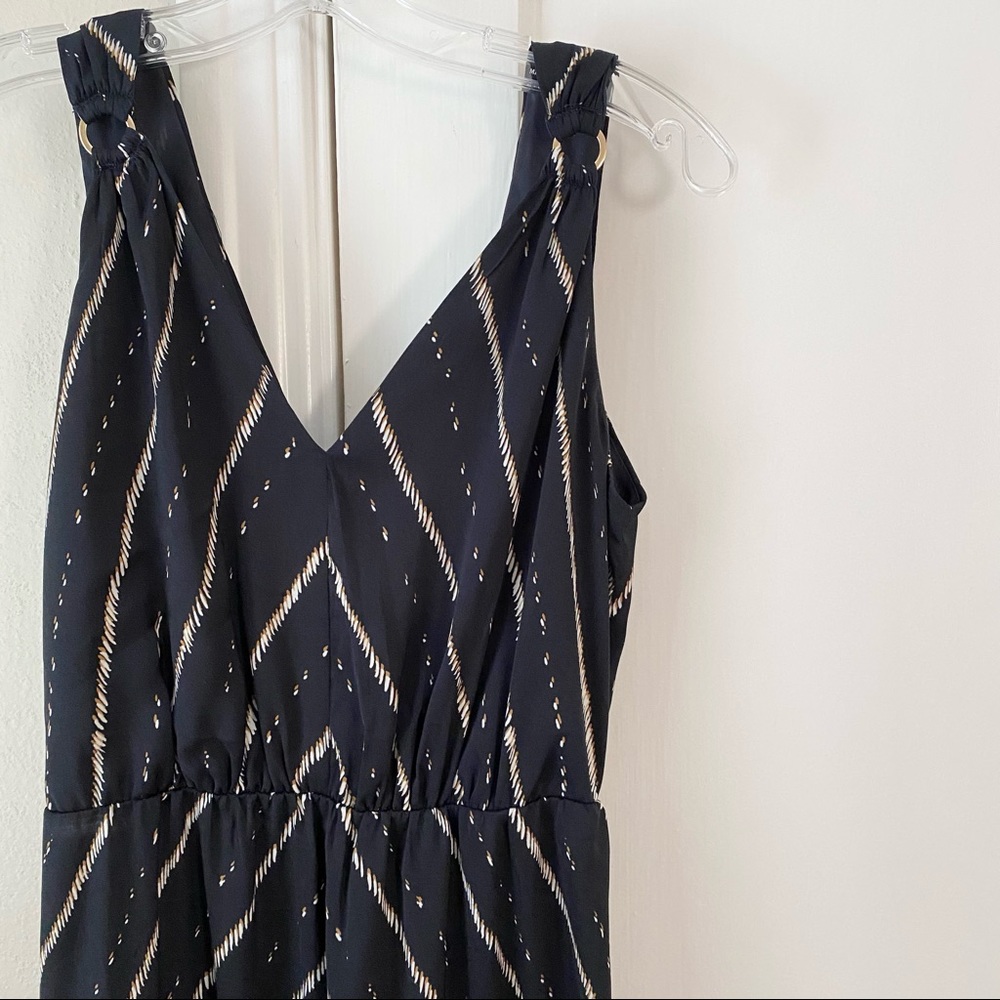H&M | Navy Silky V-Neck Maxi Dress